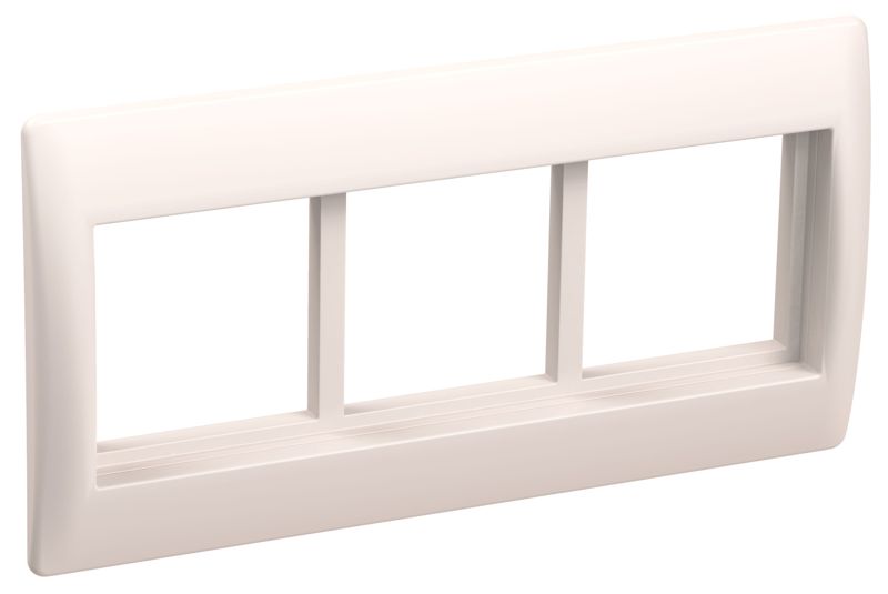 Рамка 6мод. с суппортом 75мм бел