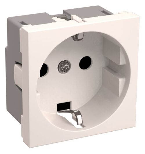 Розетка 1-м 2мод. РКС-20-30-П-К 45х45 с заземл. бел