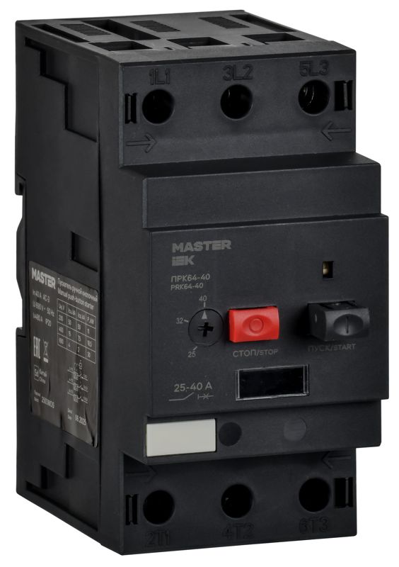 Пускатель ПРК64-40 In=40A Ir=25-40A Ue 660В
