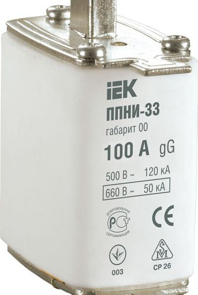 Вставка плавкая ППНИ-33 100А габарит 00
