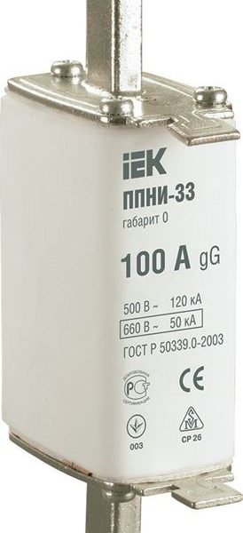 Вставка плавкая ППНИ-33 100А габарит 0