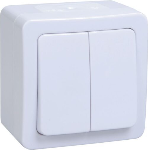 Выключатель 2-кл. ОП Гермес Plus 10А IP54 ВС20-2-0-ГПБ бел