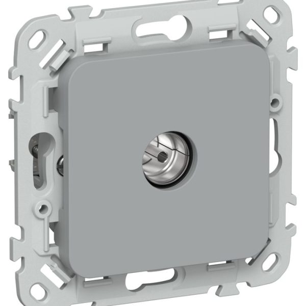 Розетка телевизионная оконечная СП FLITE РТВм-1-1-1-ФлС тип M экранир. механизм сер