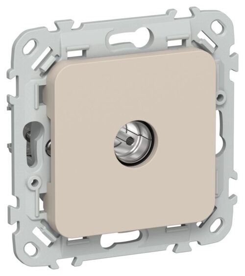 Розетка телевизионная оконечная СП FLITE РТВм-1-1-1-ФлЛ тип M экранир. механизм льняной