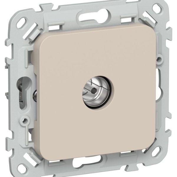 Розетка телевизионная оконечная СП FLITE РТВм-1-1-1-ФлЛ тип M экранир. механизм льняной