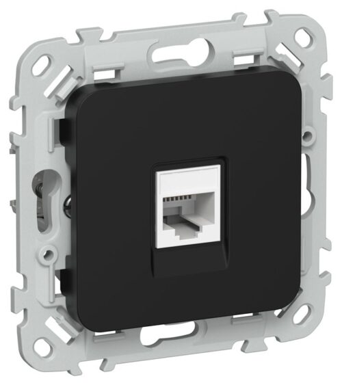 Розетка компьютерная СП FLITE РК5е-1-0-ФлЧ RJ45 кат.5E UTP механизм черн