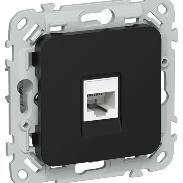 Розетка компьютерная СП FLITE РК5е-1-0-ФлЧ RJ45 кат.5E UTP механизм черн