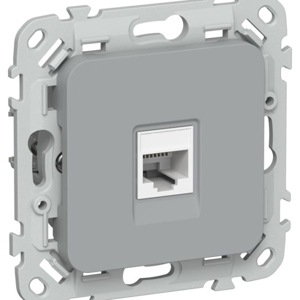 Розетка компьютерная СП FLITE РК5е-1-0-ФлС RJ45 кат.5E UTP механизм сер