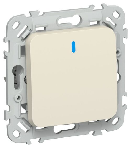 Выключатель 1-кл. СП FLITE ВС11-1-1-ФлСл 10А с индикацией механизм сливочный