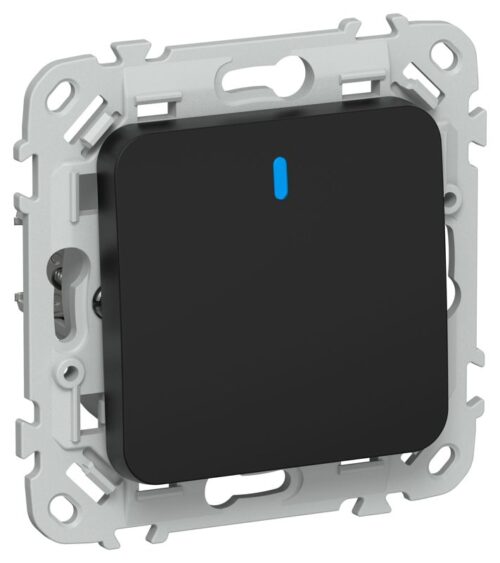 Выключатель проходной 1-кл. СП FLITE ВС61-1-1-ФлЧ 10А с индикацией механизм черн