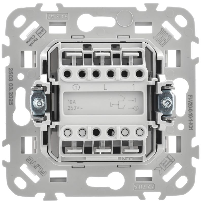 Выключатель 2-кл. СП FLITE ВС12-1-0-ФлБ 10А механизм бел — изображение 3