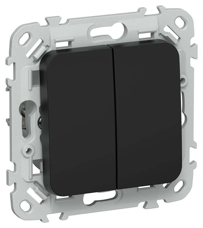 Выключатель 2-кл. СП FLITE ВС12-1-0-ФлЧ 10А механизм черн