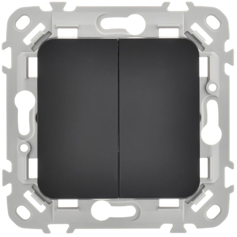 Выключатель 2-кл. СП FLITE ВС12-1-0-ФлЧ 10А механизм черн — изображение 2