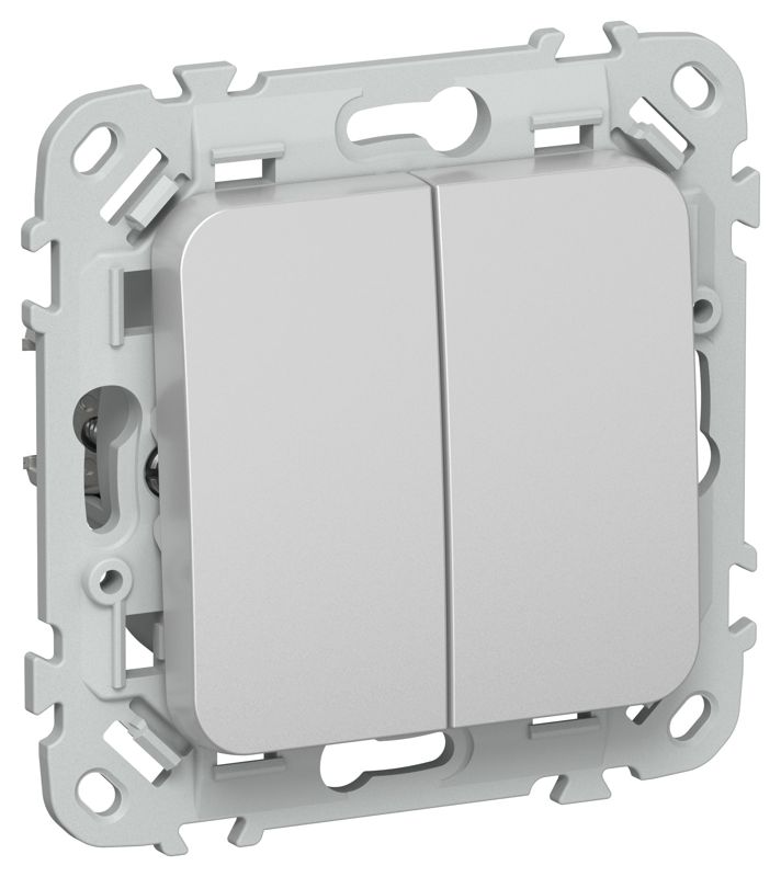 Выключатель 2-кл. СП FLITE ВС12-1-0-ФлА 10А механизм алюм