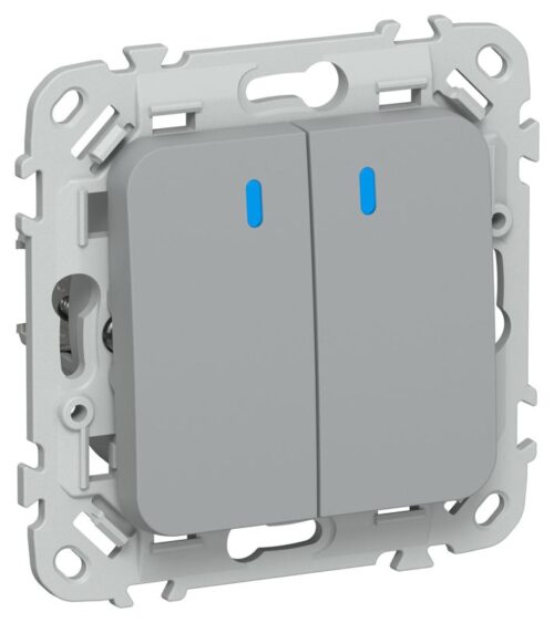 Выключатель 2-кл. СП FLITE ВС12-1-1-ФлС 10А с индикацией механизм сер
