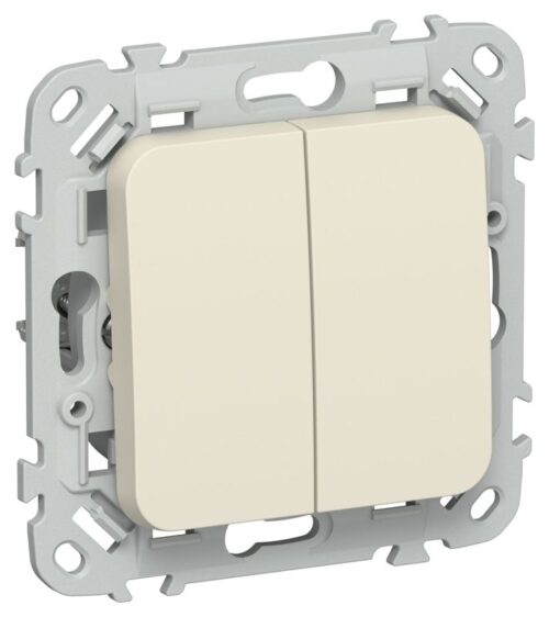 Выключатель проходной 2-кл. СП FLITE ВС62-1-0-ФлСл 10А механизм сливочный