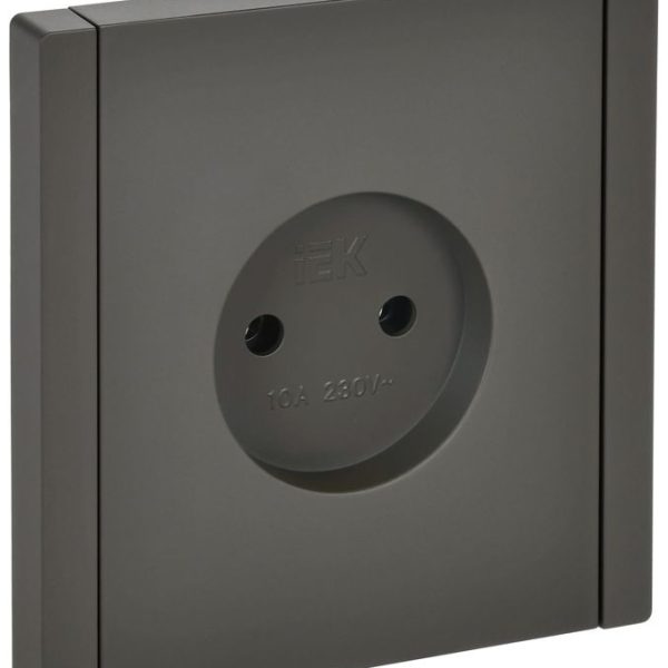 Розетка 1-м СП FORTE&PIANO FP318 10А без заземл. без защ. шторок винт. крепл. сер