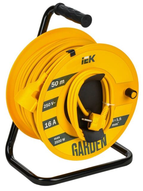 Удлинитель на катушке 1х50м Garden УК50 2P+PE 3х1.5кв.мм