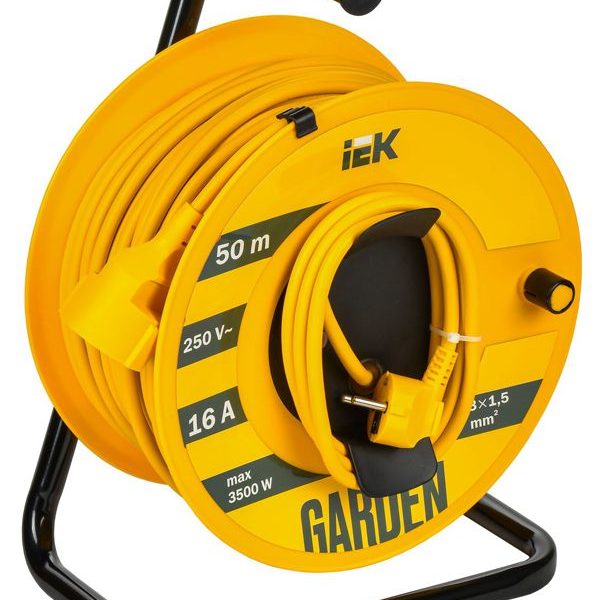 Удлинитель на катушке 1х50м Garden УК50 2P+PE 3х1.5кв.мм
