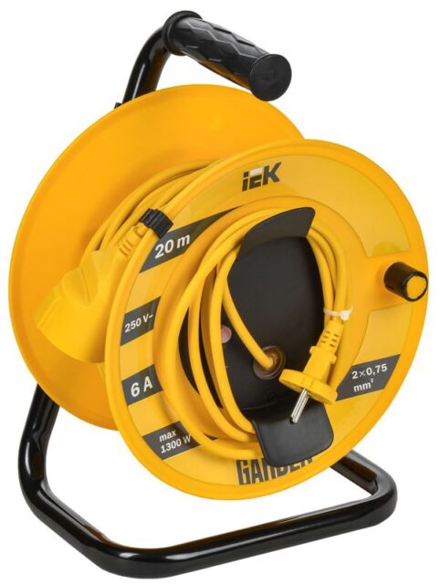 Удлинитель на катушке 1х20м Garden УК20 2P 2х0.75кв.мм