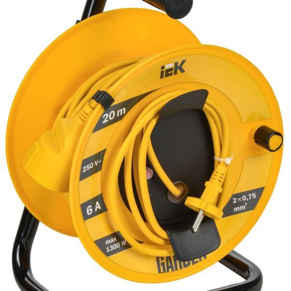 Удлинитель на катушке 1х20м Garden УК20 2P 2х0.75кв.мм