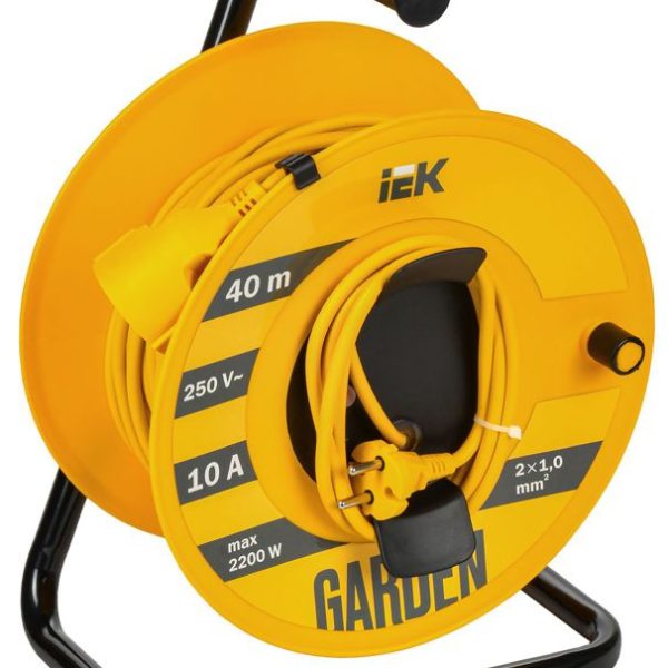 Удлинитель на катушке 1х40м Garden УК40 2P 2х1.0кв.мм