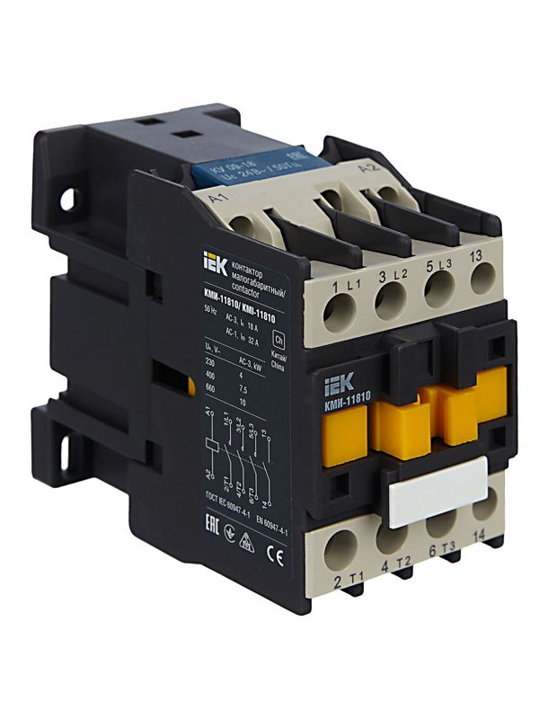 Контактор КМИ-11810 18А 24В/АС3 1НО — изображение 2