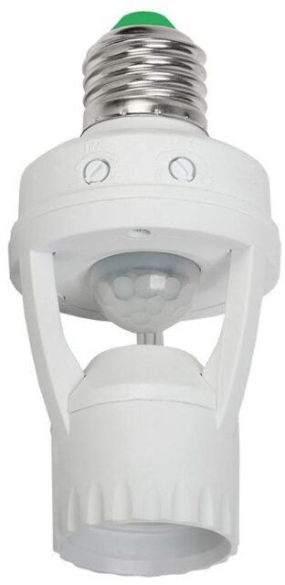 Датчик движения ДД 045 E27 60Вт угол обз. 360град. 6м IP20 бел