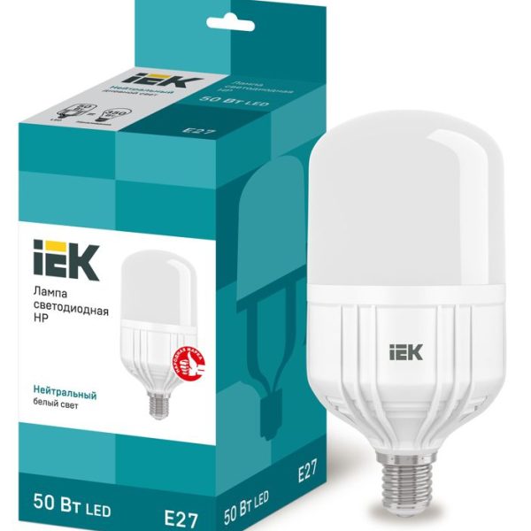 Лампа светодиодная HP 50Вт 4000К нейтр. бел. E27 230В