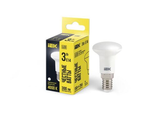 Лампа светодиодная 3Вт R39 4000К нейтр. бел. E14 270лм 230-240В