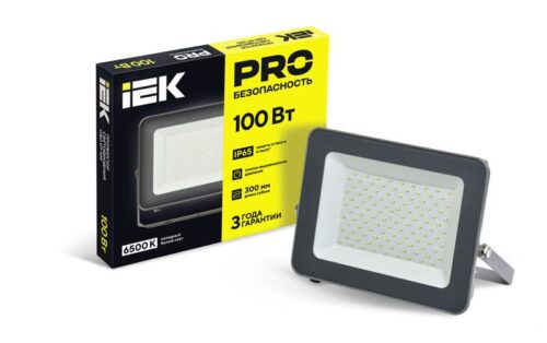 Прожектор светодиодный СДО 07-100 100Вт 6500К IP65 сер