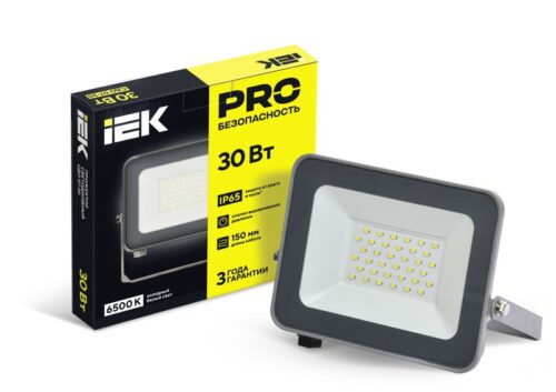 Прожектор светодиодный СДО 07-30 30Вт 6500К IP65 сер