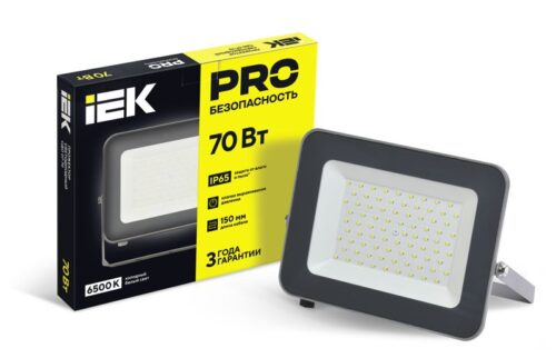 Прожектор светодиодный СДО 07-70 70Вт 6500К IP65 сер