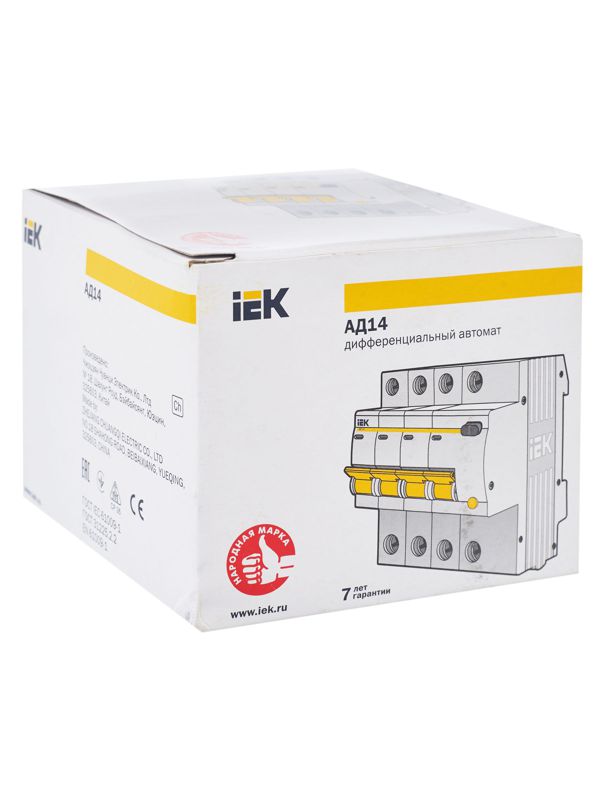 Выключатель автоматический дифференциального тока 4п C 16А 30мА тип AC 4.5кА АД-14 — изображение 9