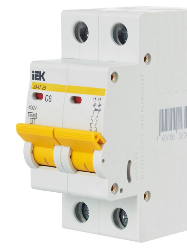 Выключатель автоматический модульный 2п C 6А 4.5кА ВА47-29 — изображение 8