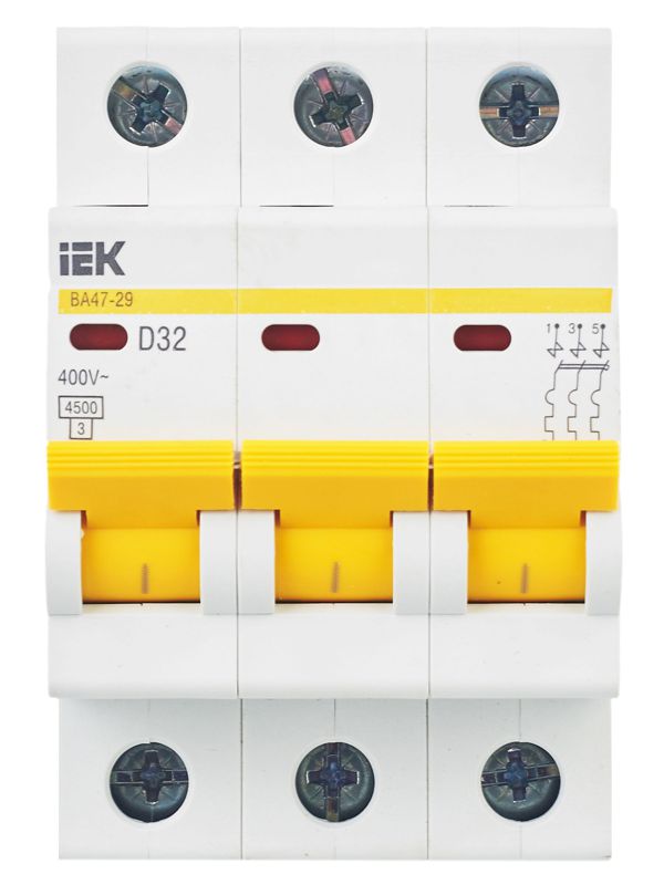 Выключатель автоматический модульный 3п D 32А 4.5кА ВА47-29 — изображение 2