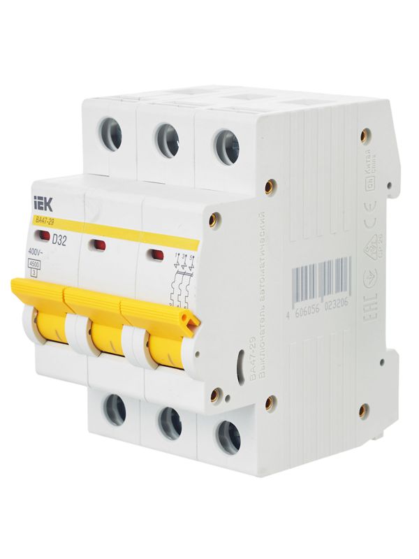Выключатель автоматический модульный 3п D 32А 4.5кА ВА47-29 — изображение 8