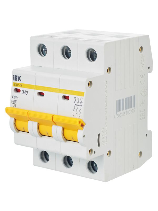 Выключатель автоматический модульный 3п D 40А 4.5кА ВА47-29 — изображение 8