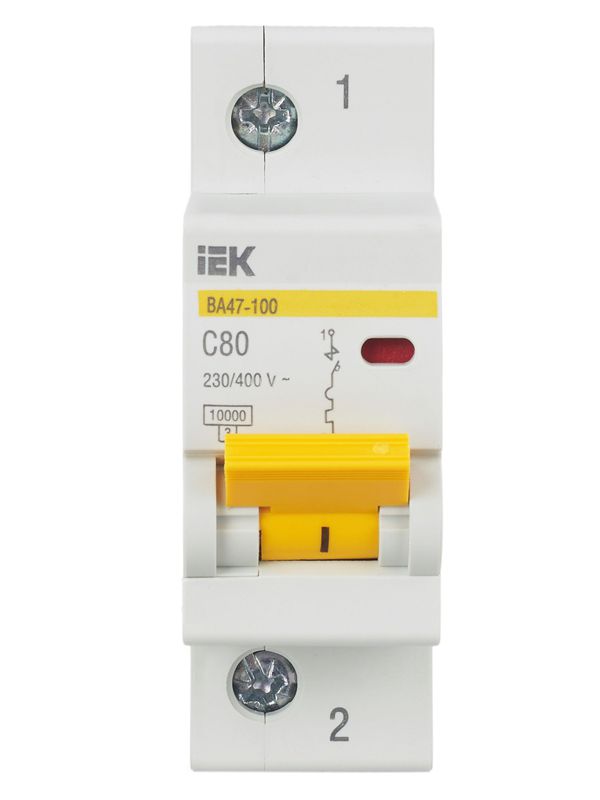 Выключатель автоматический модульный 1п C 80А 10кА ВА47-100 — изображение 2