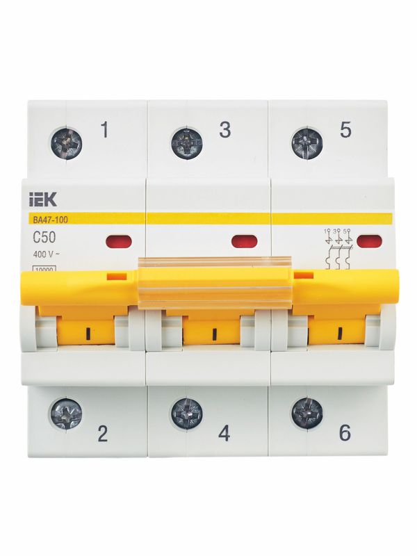 Выключатель автоматический модульный 3п C 50А 10кА ВА47-100 — изображение 2