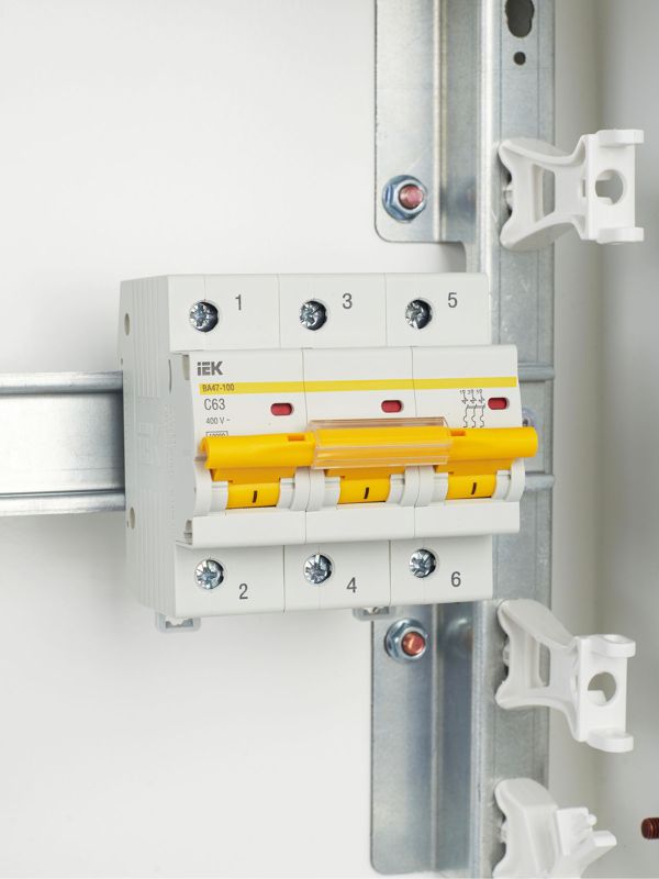 Выключатель автоматический модульный 3п C 63А 10кА ВА47-100 — изображение 10