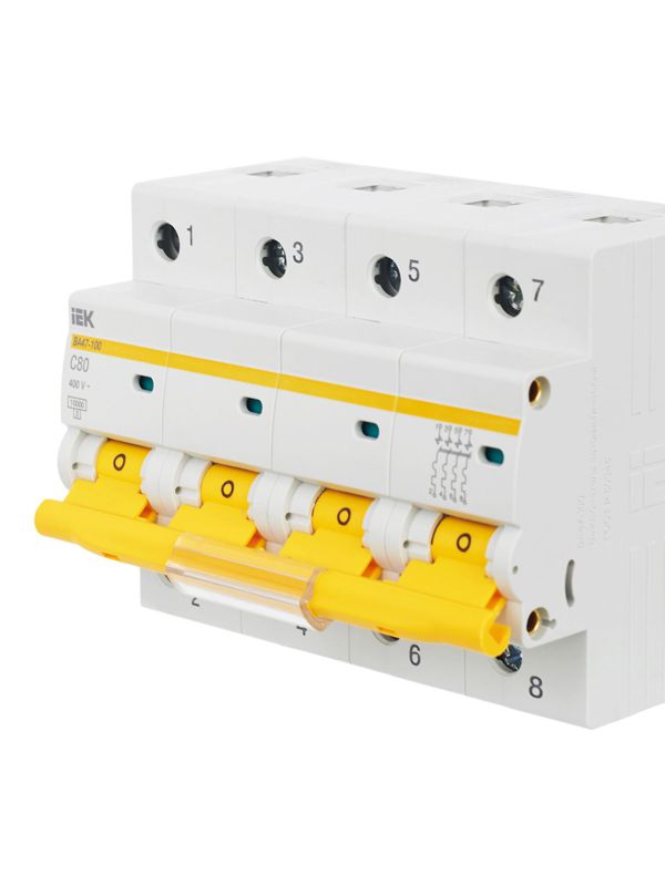 Выключатель автоматический модульный 4п C 80А 10кА ВА47-100 — изображение 8
