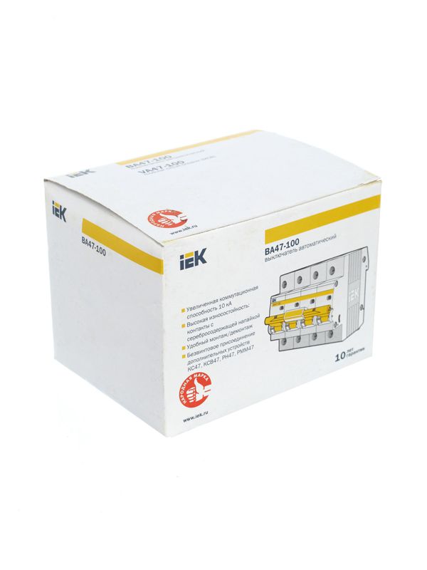 Выключатель автоматический модульный 4п C 80А 10кА ВА47-100 — изображение 9