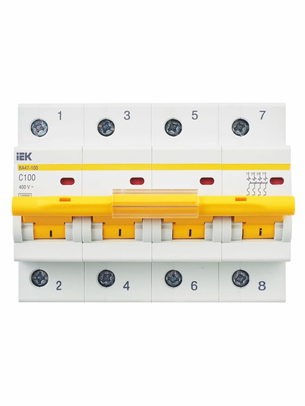 Выключатель автоматический модульный 4п C 100А 10кА ВА47-100 — изображение 2