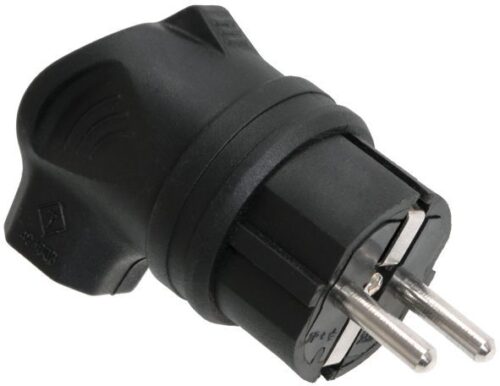 Вилка электрич. с боковым вводом ОМЕГА с заземл. IP44 ВБу3-1-0м каучук