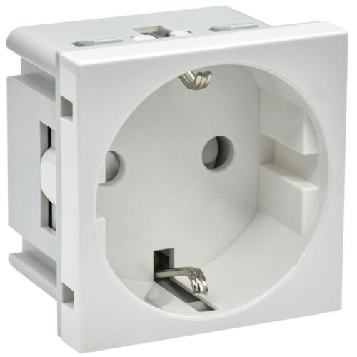 Розетка PRIMER с заземл. защ. шторки винт. зажим РКС-20-30-П-К бел