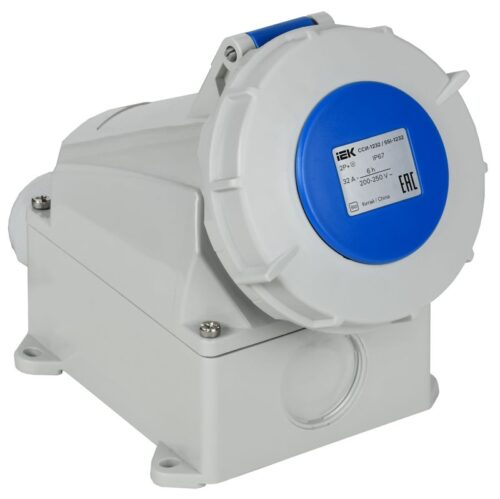 Розетка стационарная ССИ-1232 32А-6ч 220В 2P+PE IP67