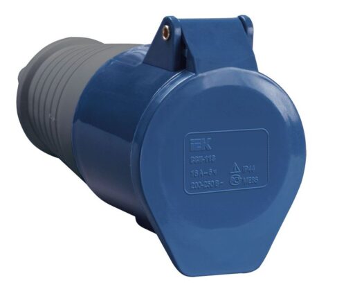 Розетка кабельная 16А 220В 2P+PЕ ССИ-213 IP44