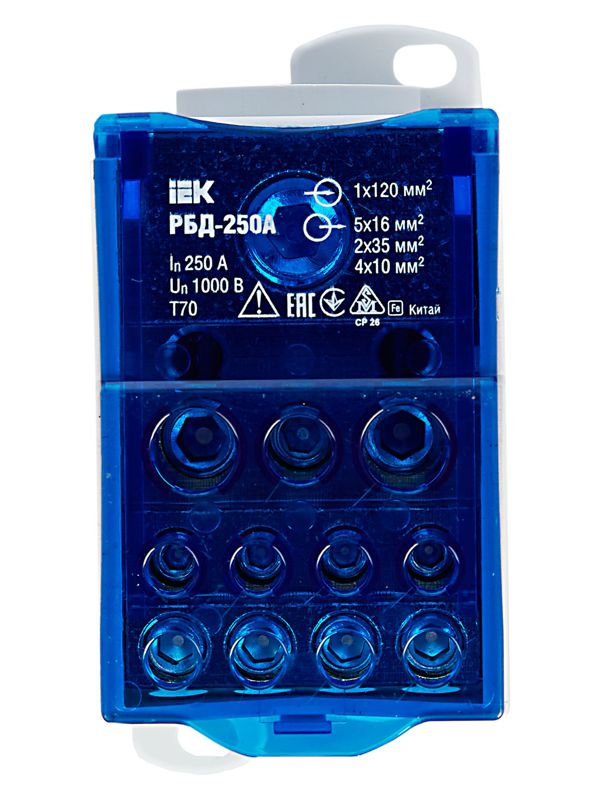 Блок распределительный на DIN-рейку РБД-250А — изображение 2