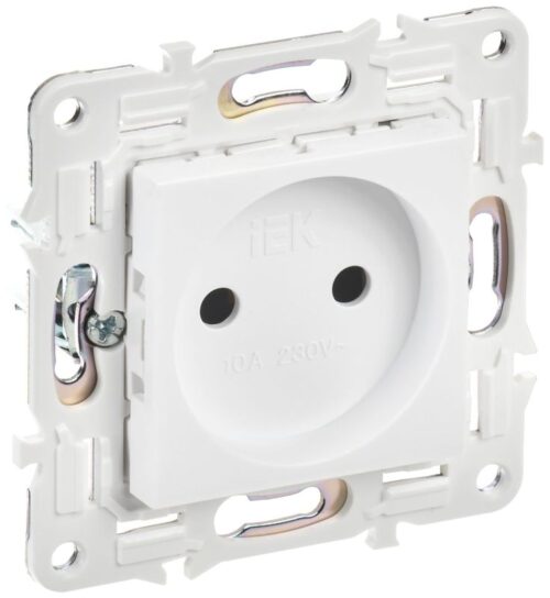 Розетка SKANDY 10А без заземл. без защ. шторок SK-R02W арктич. бел